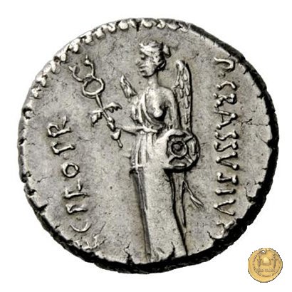 460/4 - denario Q. Caecilius Metellus / P. Licinius Crassus Iunianus 47-46 BC (Africa)