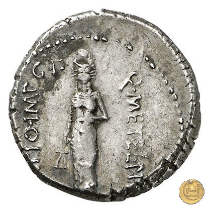 460/4 - denario Q. Caecilius Metellus / P. Licinius Crassus Iunianus 47-46 BC (Africa)