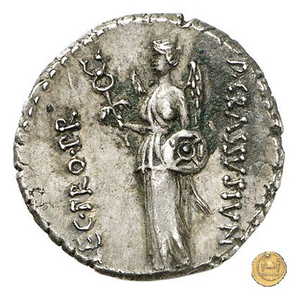 460/4 - denario Q. Caecilius Metellus / P. Licinius Crassus Iunianus 47-46 BC (Africa)