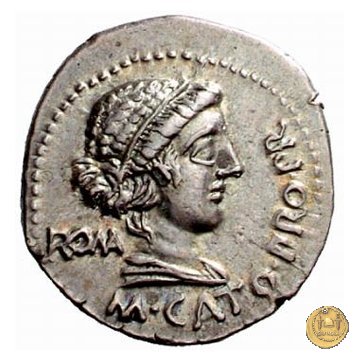 462/1 - denario M. Porcius Cato Uticensis 47-46 BC (Africa)