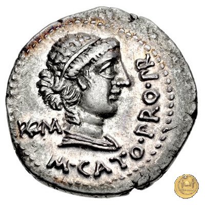 462/1 - denario M. Porcius Cato Uticensis 47-46 BC (Africa)