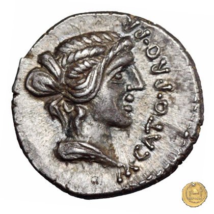 462/1 - denario M. Porcius Cato Uticensis 47-46 BC (Africa)