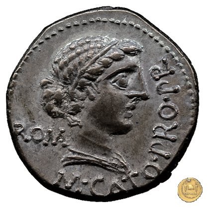 462/1 - denario M. Porcius Cato Uticensis 47-46 BC (Africa)