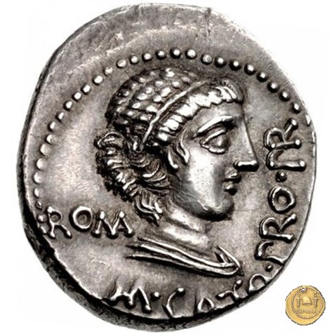 462/1 - denario M. Porcius Cato Uticensis 47-46 BC (Africa)