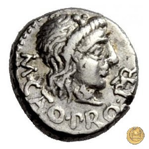 462/2 - quinario M. Porcius Cato Uticensis 47-46 BC (Africa)