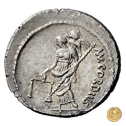 463/1 - denario Mn. Cordius Rufus 46 BC (Roma)