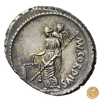 463/1 - denario Mn. Cordius Rufus 46 BC (Roma)