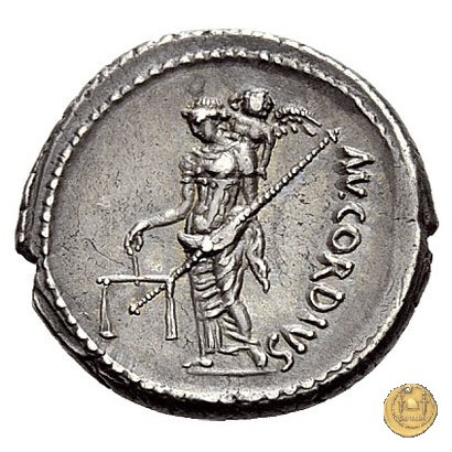 463/1 - denario Mn. Cordius Rufus 46 BC (Roma)