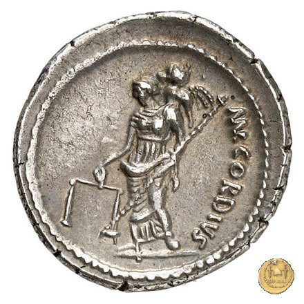 463/1 - denario Mn. Cordius Rufus 46 a.C. (Roma)