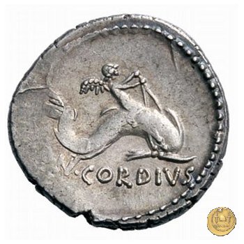 463/3 - denario Mn. Cordius Rufus 46 BC (Roma)