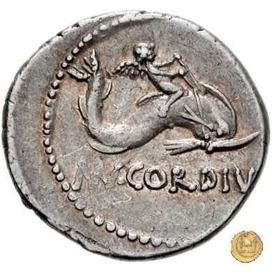 463/3 - denario Mn. Cordius Rufus 46 BC (Roma)