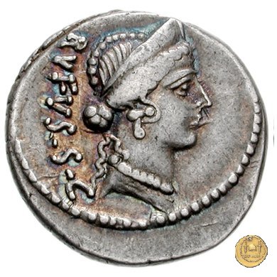 463/3 - denario Mn. Cordius Rufus 46 a.C. (Roma)