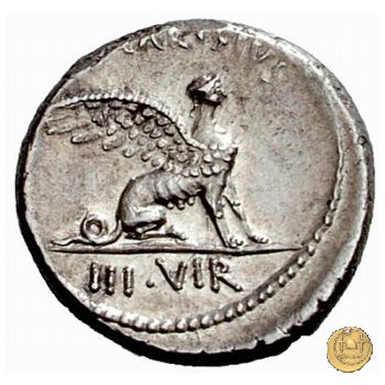 464/1 - denario T. Carisius 46 BC (Roma)