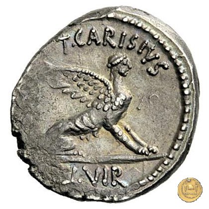 464/1 - denario T. Carisius 46 BC (Roma)