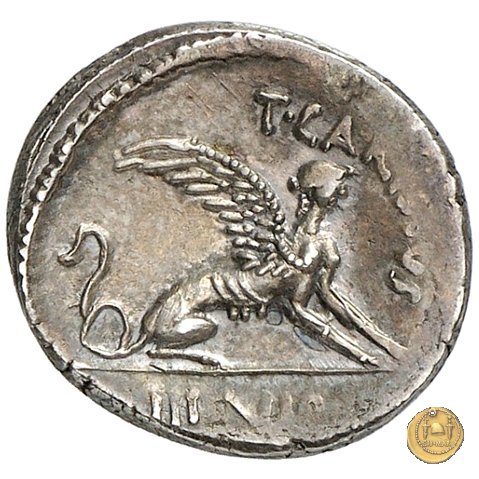 464/1 - denario T. Carisius 46 BC (Roma)