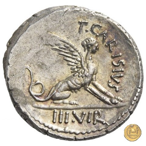 464/1 - denario T. Carisius 46 BC (Roma)