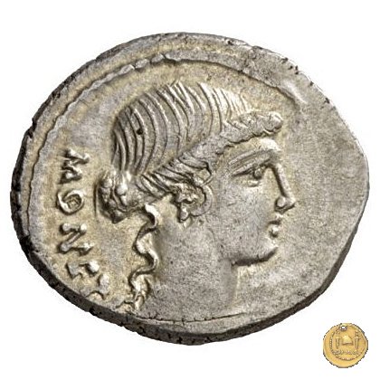 464/2 - denario T. Carisius 46 a.C. (Roma)