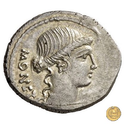 464/2 - denario T. Carisius 46 BC (Roma)