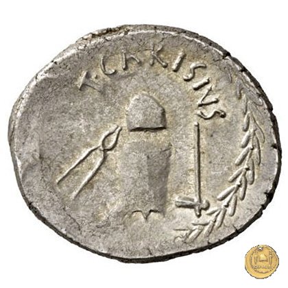 464/2 - denario T. Carisius 46 a.C. (Roma)