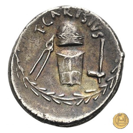 464/2 - denario T. Carisius 46 BC (Roma)