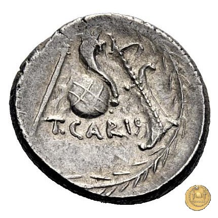 464/3 - denario T. Carisius 46 BC (Roma)