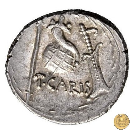 464/3 - denario T. Carisius 46 BC (Roma)