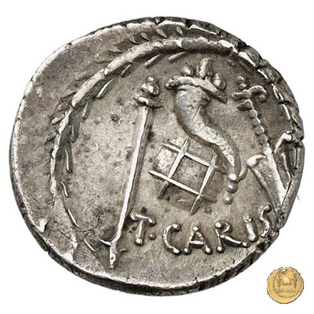 464/3 - denario T. Carisius 46 BC (Roma)