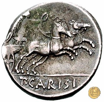 464/4 - denario T. Carisius 46 BC (Roma)