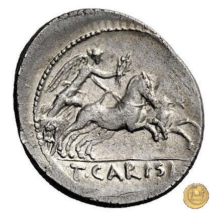 464/4 - denario T. Carisius 46 BC (Roma)