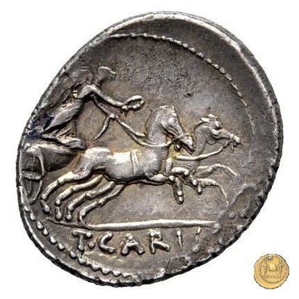 464/4 - denario T. Carisius 46 BC (Roma)