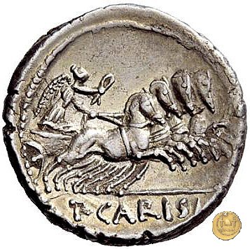 464/5 - denario T. Carisius 46 BC (Roma)