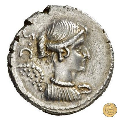 464/5 - denario T. Carisius 46 BC (Roma)