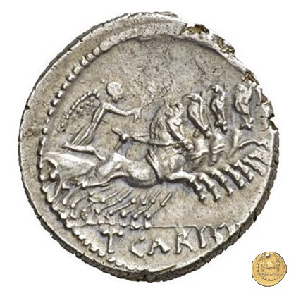 464/5 - denario T. Carisius 46 BC (Roma)