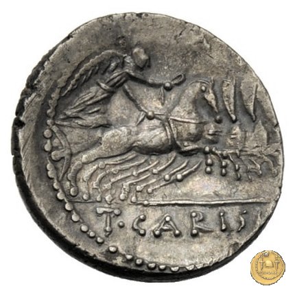 464/5 - denario T. Carisius 46 BC (Roma)