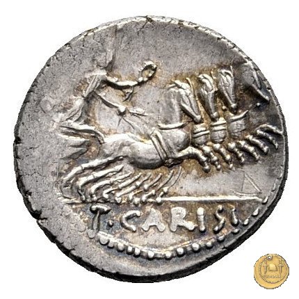 464/5 - denario T. Carisius 46 BC (Roma)