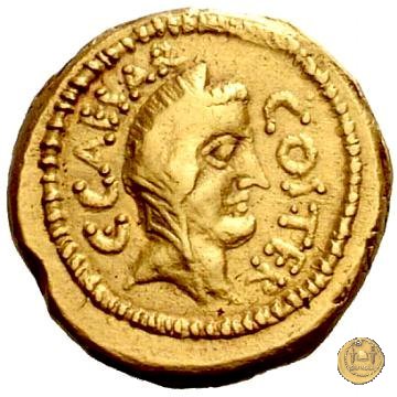 466/1 - aureo C. Iulius Caesar / A. Hirtius A.f. 46 BC (Roma)