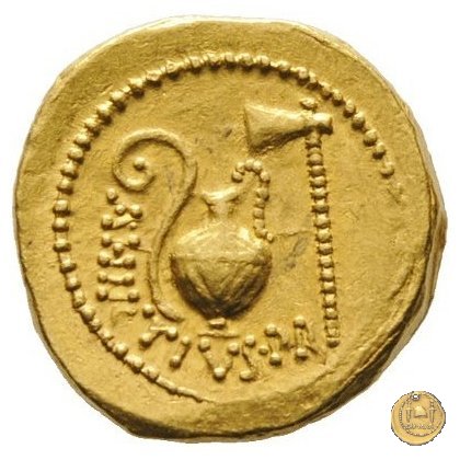 466/1 - aureo C. Iulius Caesar / A. Hirtius A.f. 46 BC (Roma)