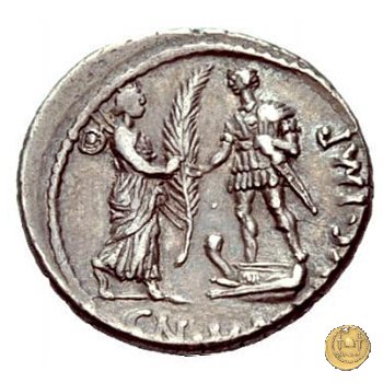 469/1 - denario Cn. Pompeius / M. Publicius 46-45 BC (Spagna)