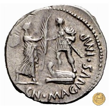 469/1 - denario Cn. Pompeius / M. Publicius 46-45 BC (Spagna)