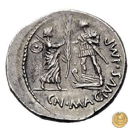 469/1 - denario Cn. Pompeius / M. Publicius 46-45 BC (Spagna)