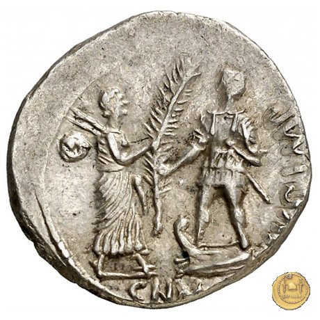 469/1 - denario Cn. Pompeius / M. Publicius 46-45 BC (Spagna)