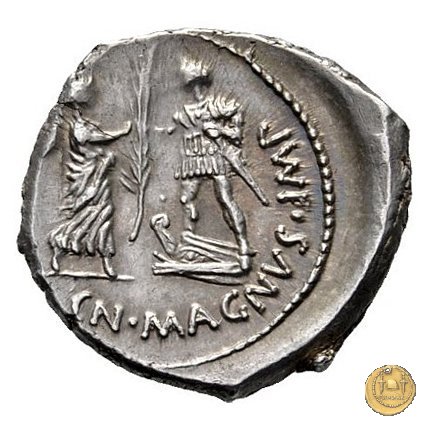 469/1 - denario Cn. Pompeius / M. Publicius 46-45 BC (Spagna)