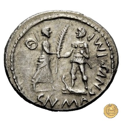 469/1 - denario Cn. Pompeius / M. Publicius 46-45 BC (Spagna)