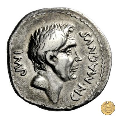 470/1a - denario Cn. Pompeius / M. Minatius Sabinus 46-45 BC (Spagna)