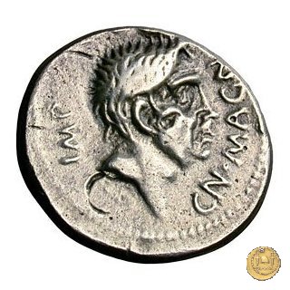 470/1a - denario Cn. Pompeius / M. Minatius Sabinus 46-45 BC (Spagna)