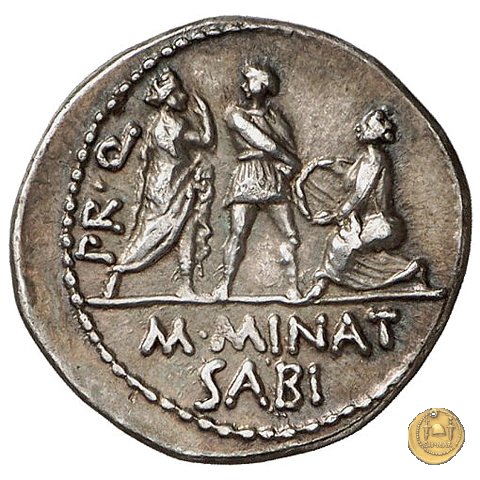 470/1b - denario Cn. Pompeius / M. Minatius Sabinus 46-45 BC (Spagna)