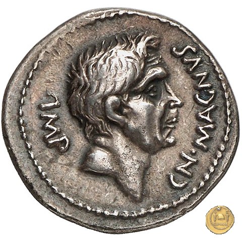 470/1b - denario Cn. Pompeius / M. Minatius Sabinus 46-45 BC (Spagna)