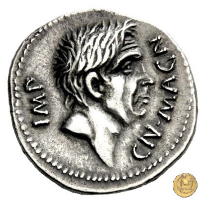 470/1b - denario Cn. Pompeius / M. Minatius Sabinus 46-45 BC (Spagna)