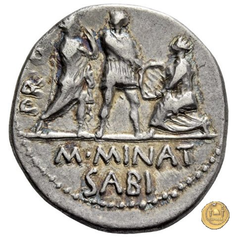 470/1b - denario Cn. Pompeius / M. Minatius Sabinus 46-45 a.C. (Spagna)