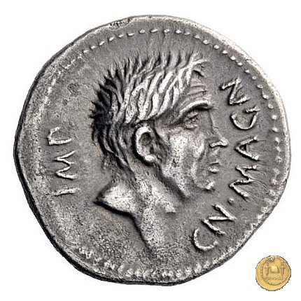 470/1c - denario Cn. Pompeius / M. Minatius Sabinus 46-45 BC (Spagna)